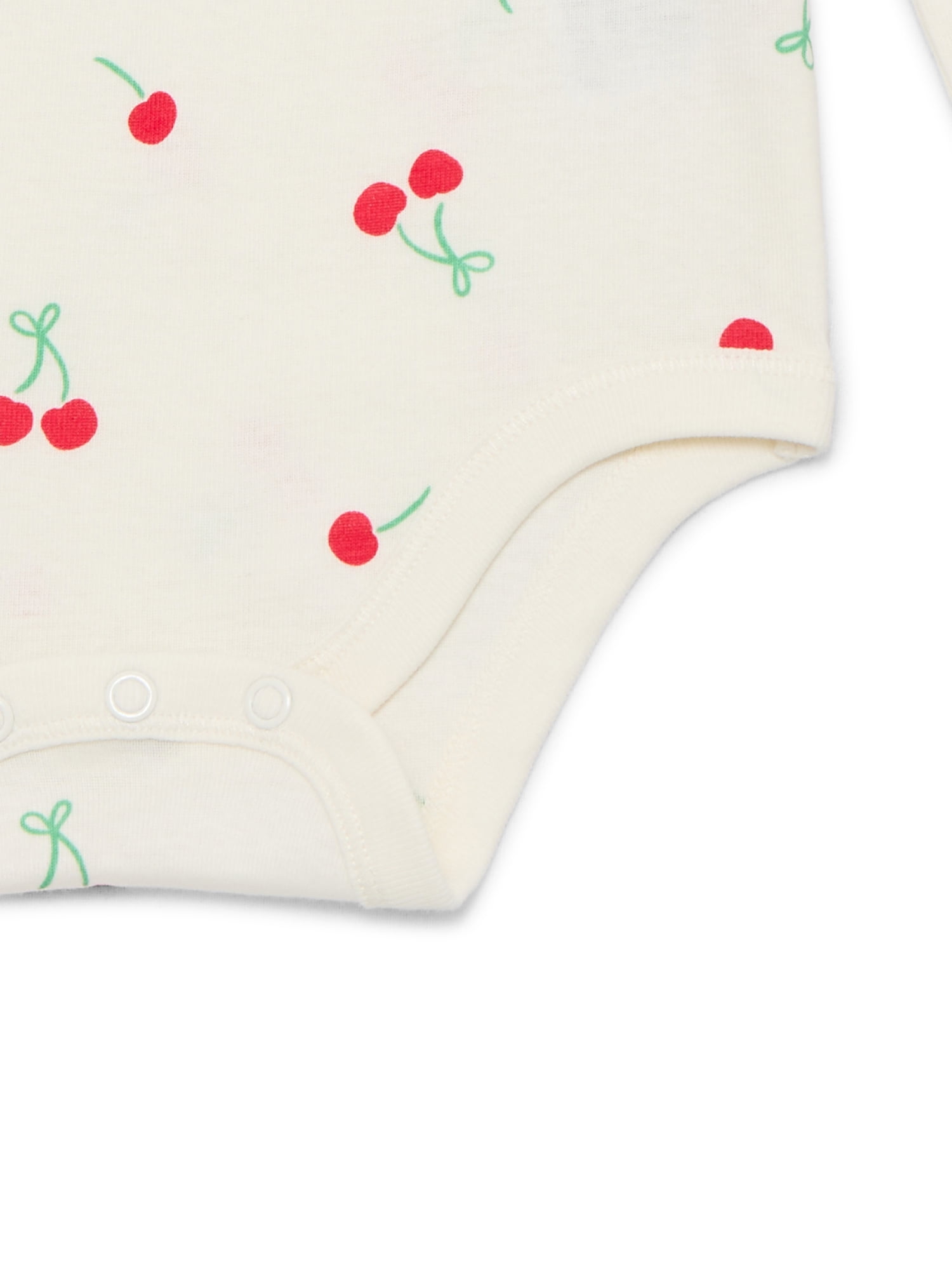 Wonder Nation Baby Girl Long Sleeve Bodysuit, Sizes 0-24 Months