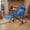 Blue, variant on Ainfox Foldable Portable Rocking Camping Chairs with Footrest, Cup Holder, Pillow, Grey