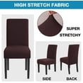 thumbnail image 2 of Chair Covers for Dining Room Stretch Dining Chair Covers Chair Cushions for Dining Chairs Super Fit Dining Chair Protector Removable Washable Chair Covers Set of 4, Brown, 2 of 7