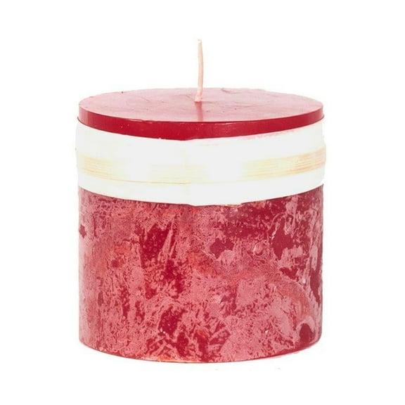 Whitehurst Cylindrical Accent Pillar Candle - 3.25" - Cranberry Red