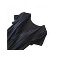 thumbnail image 2 of Women Short Sleeve Built-in Bra Padded Long Nightdress Sleepwear Pajamas,Shelf Bra Full Slip Casual Nightgown,Knee Length Comfy Soft Modal Sleep Shirt Night Shirt Dress Solid Sleepwear,Black S-2XL, 2 of 8