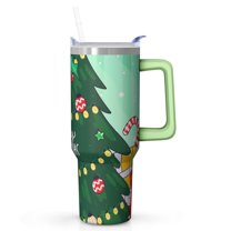 40oz Xmas Tumbler with Lid and Straw Leak Proof Stainless Steel Cup Merry Christmas Gifts
