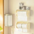 thumbnail image 4 of YMTQ Capacity Paper Towel Holder Wall Mount Roll Dustproof Cover Modern Bathroom Kitchen Tissue Dispenser Organizer Storage, 4 of 8