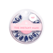 Olive & June Press-on Artificial Nails, Round Short, Micro Floral, Blue, 42 Ct