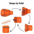 thumbnail image 3 of Mochila de viaje FENGDONG plegable ligera impermeable para senderismo color naranja, 3 of 5