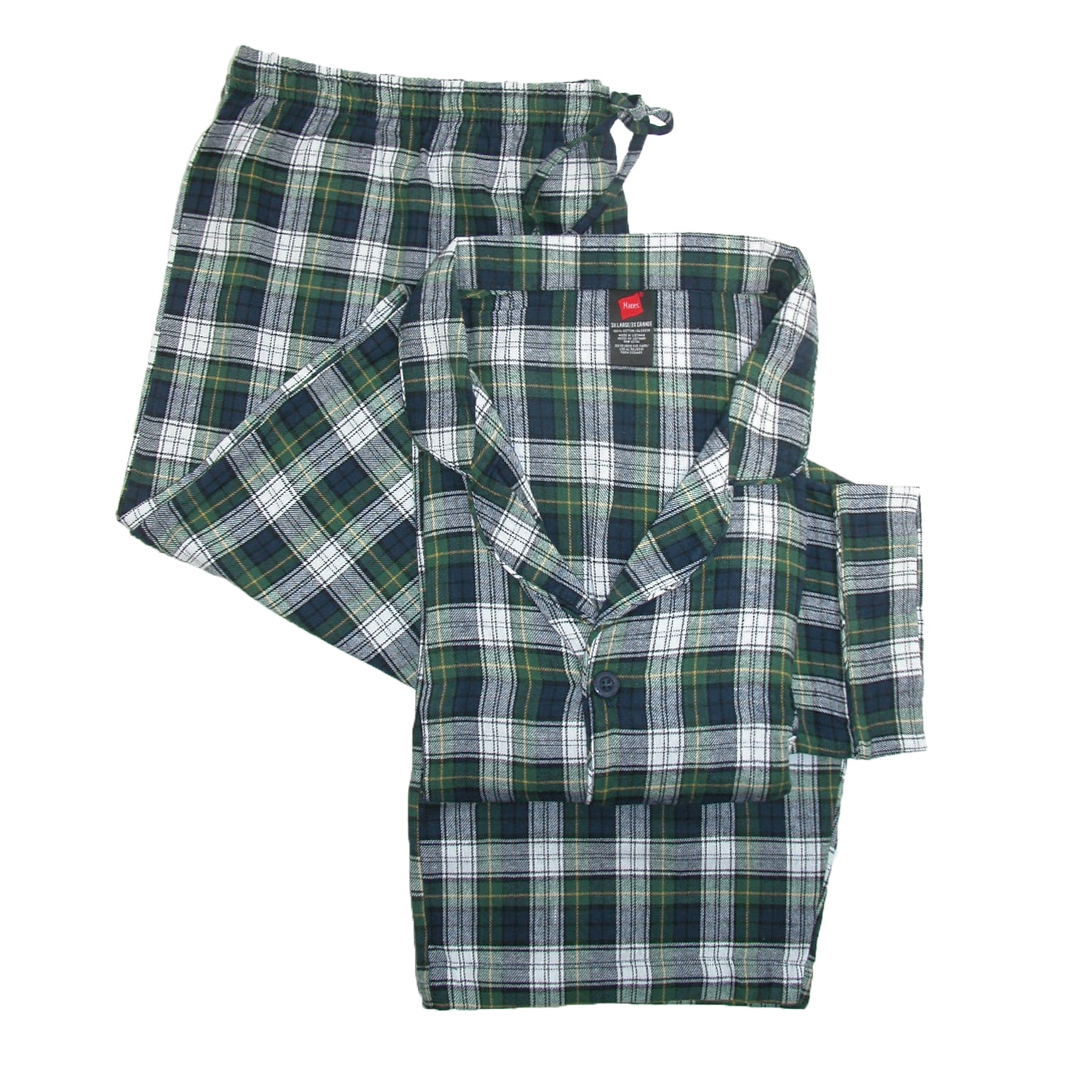 Hanes Men's Cotton Flannel Pajama Set