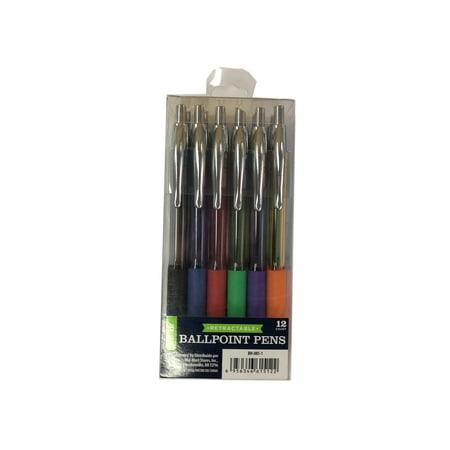 Pen+Gear Retractable Gel Pens, Assorted Colors, 0.7mm, 12 Count 