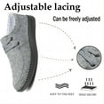 thumbnail image 3 of &nbsp;Men's Casual Wide Toe Mesh Loafers Hand-Sewn Lightweight Canvas Breathable Driving Outdoor Fashion Cloth Shoes Gray 6.5 US, 3 of 7