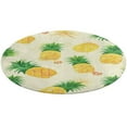 thumbnail image 4 of Lunarable Pineapple Round Small Area Rug, Print Non Slip Washable Floor Mat, Soft Throw Rug for Living Room, Powder Room Entryway, Bathroom, Bedside, 4 of 6