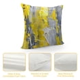 thumbnail image 4 of YINGXI  Gray and Yellow Abstract Art Pillow Covers Decorative Throw Pillowcase  Square Couch Cushion Cover for Home Decor Sofa Living Room Bed Car Sofa 12x12in, 4 of 5