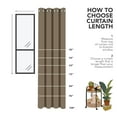 thumbnail image 4 of Deconovo Black Out Curtains Set of 2, 63 inches Long - Grommet Room Darkening Thermal Insulated Curtains for Living Room (52x63 inch, Khaki, 2 Panels), 4 of 8