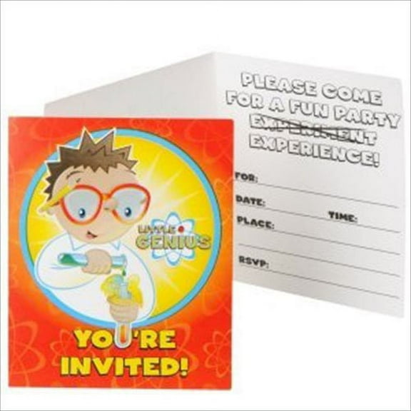 Little Genius Invitations w/ Envelopes (8ct)