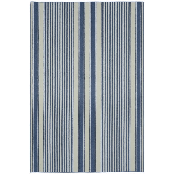 Garland Rug Cape Cod Polypropylene Sky Blue Indoor Area Rug, 6' x 8'