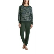 Splendid Ladies' Jogger and Crew Neck Set (Pink/Grey Stars, Large)