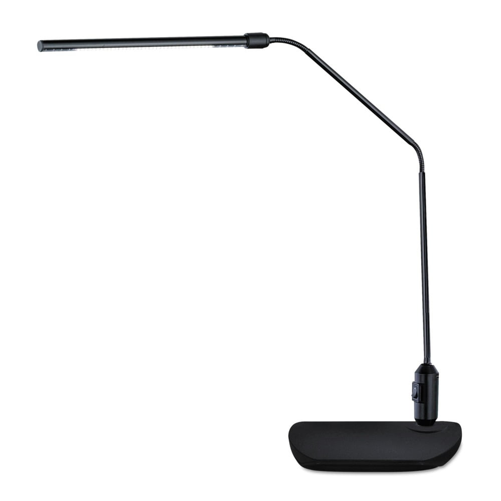 Universal LED Desk Lamp With Interchangeable Base Or Clamp 5 1/8" x 21 3/4" x 21 3/4"  Black