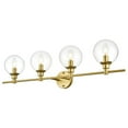 thumbnail image 2 of Living District Jaelynn 4-Light Iron & Glass Bath Sconce in Brass/Clear, 2 of 5