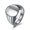 Silver, variant on Stainless Steel Black Platinum Gun Plated Men's Plain Band Ring Textured Matte Size 10 B554