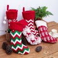 thumbnail image 5 of Search for new Christmas decorations, knitted Christmas stockings, wool socks, red and white elk gift bags, children's gift bags (small tree socks), 5 of 5