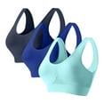 thumbnail image 1 of HongQid 3pcs Wireless Seamless Sports Bra for Women with Support - No Underwire Full Coverage Push Up Bras for Women, 1 of 2