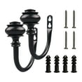 thumbnail image 1 of Soporte para Cortina de Pared Macarena 2 Piezas en Apariencia de U Negro, 1 of 8
