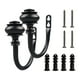 thumbnail image 1 of Soporte para Cortina de Pared Macarena 2 Piezas en Apariencia de U Negro, 1 of 8