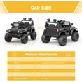 thumbnail image 3 of Jojoka 12V Ride on Truck Car for Kids, Battery Powered Electric Toys Vehicles with Parent Remote Control, Spring Suspension, LED Lights, Bluetooth, 2 Speeds, for 3-8 Years Old, Black, 3 of 9