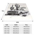 thumbnail image 3 of Balery Vintage Cactus Pickup Manta de Felpa Suave y Acogedora – Cobija de Franela Aterciopelada para Cama, Lavable y Cálida para Sofá, Mascotas, Transpirable-80"x60", 3 of 7