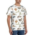 thumbnail image 4 of Yiaed Snake Print Mens Short Sleeve Tight Fit T-Shirt, Crewneck Casual Tee-Small, 4 of 5