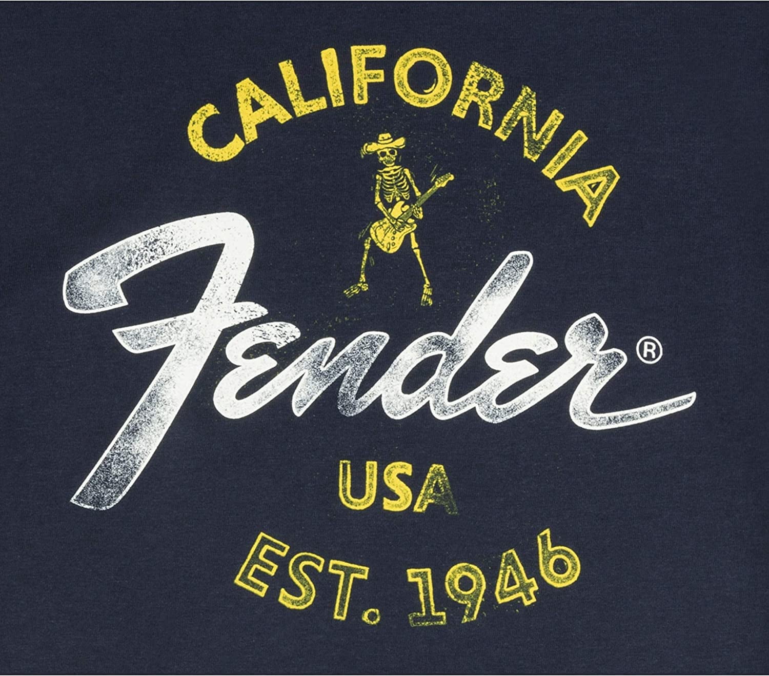 Genuine Fender Baja Blue Short Sleeve 100% Cotton T-Shirt, Blue, XXL #9190117806