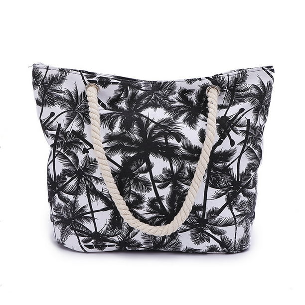 Teissuly Beach Bags for Women Large Travel Tote Bag Top Zipper Closure Braided Rope Handles Shoulder Bag Teissuly WER202310061424