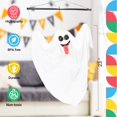 thumbnail image 2 of Hanging Ghost Halloween Animated Shaking Ghost Hanging Ghost Decoration White Shaking Ghost with Sounds and Flashing Eyes Dazzling Toys, 2 of 7