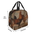 thumbnail image 2 of Yiaed Oil Painting Chicken And Duck Print Insulated Lunch Bag Reusable Cute Tote Lunch Box, Leakproof Cooler Lunch Bags for Work Office Travel School Picnic, 2 of 5