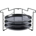 thumbnail image 2 of Pizza Pan and Rack Set, Pizza Baking Set for Oven, 3 Pizza Pans and Pizza Rack, 11.4-inch Non-stick Pizza Tray, Round Serving Tray with Foldable Rack for Pies, Roast Chicken, Bread, Seafood, 2 of 7