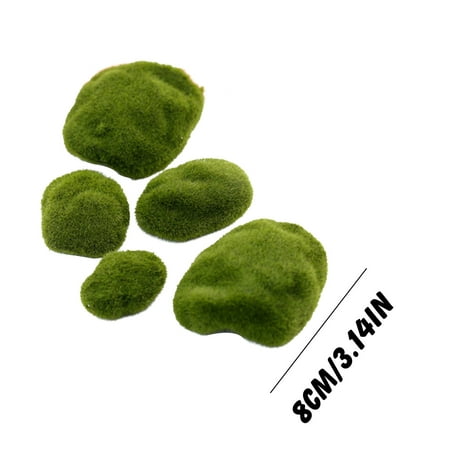 Plant Moss DIY Ball Decorative Green Artificial Stone Simulation Fake Home Decor Interesting Finds Video Games for Kids Ages 4-8 Stem Projects Little Rocks Kids Ages 3-5 Girls for Tumbling Boy