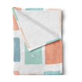 thumbnail image 2 of Colorful Soft Flannel Fleece Throw Blanket, Pale Colored Squares Mosaic Style Geometric Shapes Arrangement Worn out Design, Cozy Plush for Indoor and Outdoor Use, 60" x 80", Multicolor, by Ambesonne, 2 of 5