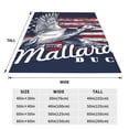 thumbnail image 3 of Fotbe Mallard Duck With American Flag Manta de Franela Acolchonada con Estampado, Súper Suave y Esponjosa, Extra Grande para Sofá, Cama, Uso Todo el Año-80"x60", 3 of 7
