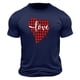 thumbnail image 4 of Tops para hombre, blusas y camisas de cuello redondo y manga corta para hombre. Camiseta/camisa informal de cuello redondo y manga corta con estampado de corazones para hombre. Tops de poliéster para, 4 of 4