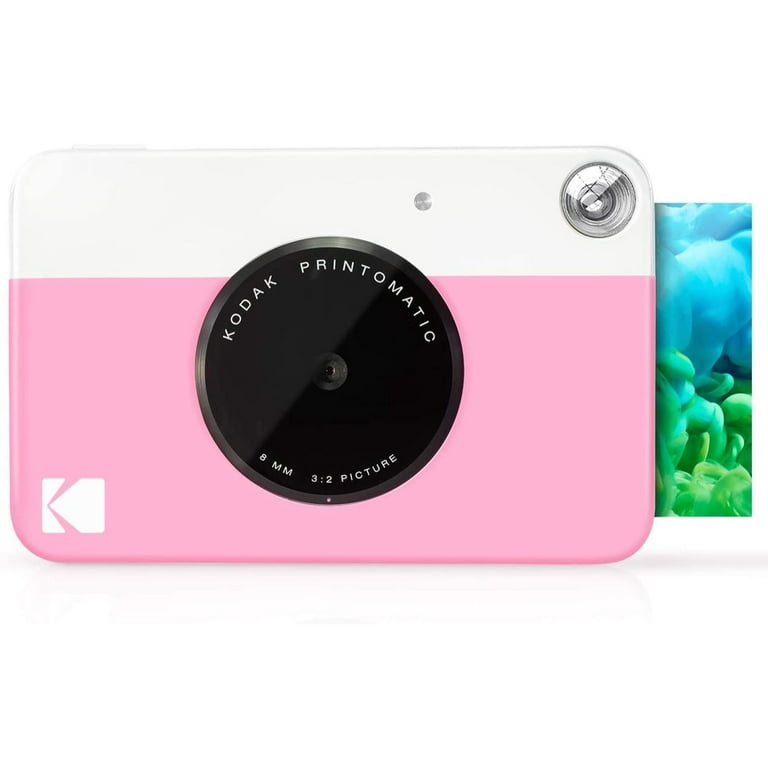 Kodak Printomatic Instant Camera (Pink) Gift Bundle Zink Paper (20