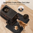 thumbnail image 6 of Stainless Steel Litter Box With Lid  Xl Extra Large Cat For Big Cats Enclosed Drawer Metal Boxs High Sided Include Scoop & Mat Front Top Entry Odor Free Non-stick, 6 of 8
