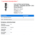 thumbnail image 2 of Front Left Strut and Coil Spring Assembly - Compatible with 2009 - 2012 Nissan Maxima S 2010 2011, 2 of 2