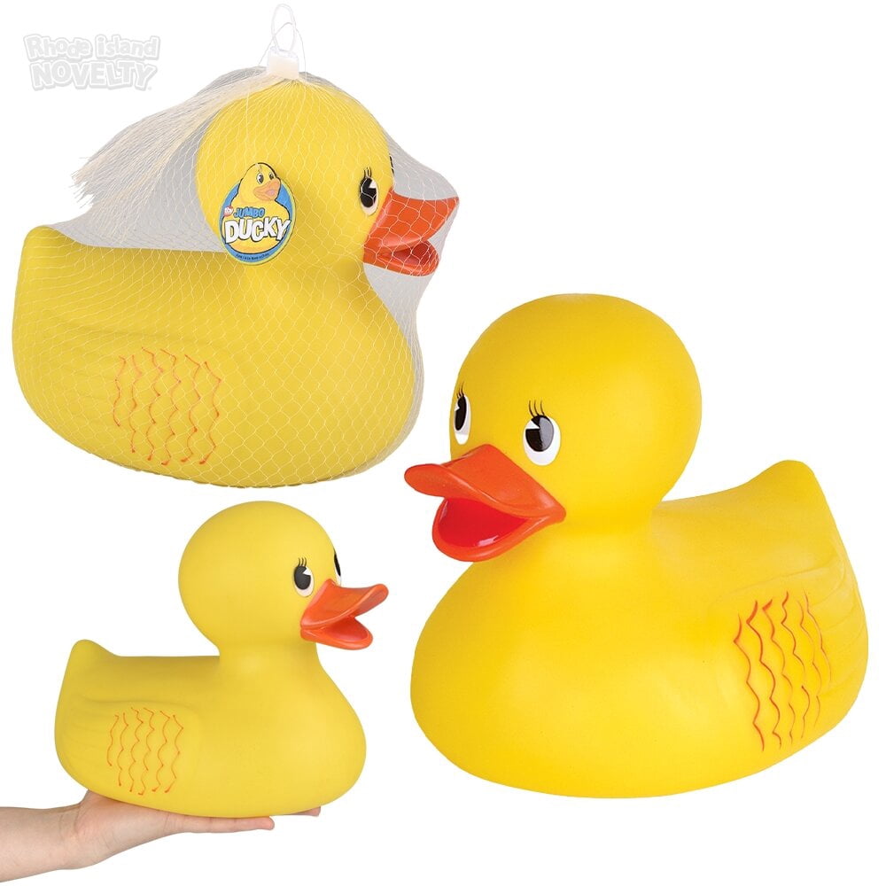 Rhode Island Novelty 10.5 Inch Jumbo Classic Rubber Duck, Giant Yellow Duck for Decor & Party Fun