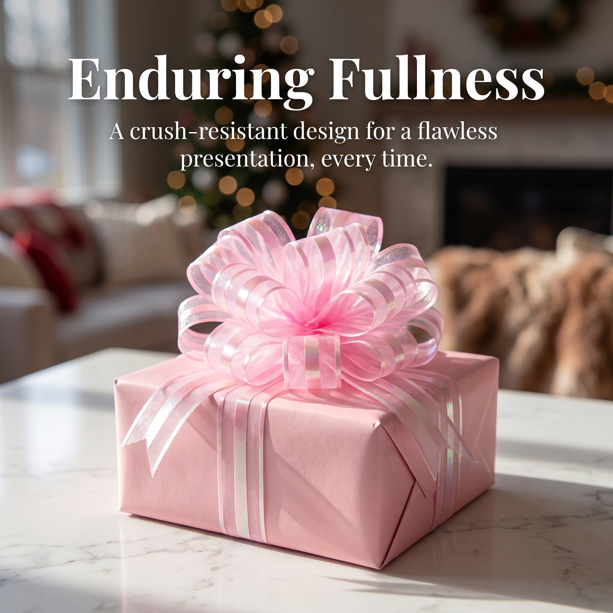 Unique Bargains Crush-Resistant Ribbon Bow for Birthday and Special Occasions Light Pink