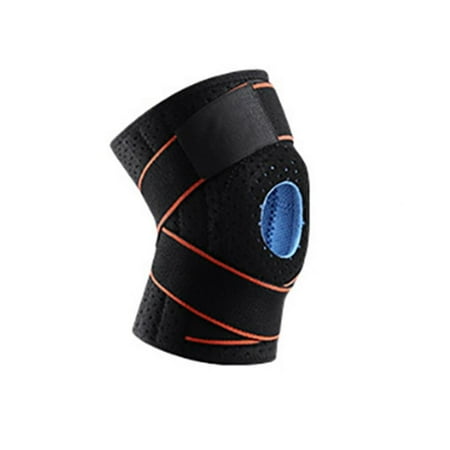 

Merotable 1Pc Knee Pads Cold Fast Drying Silicone with 4 Spring Stabilizer Sports Patella Support Hose Knee Brace