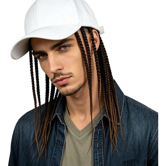 Cool Dreadlocks Wigs Baseball Hat for Men and Women Unisex Sun Cap for Quick Hair Type Change and Cosplay Accessory Fast Hat