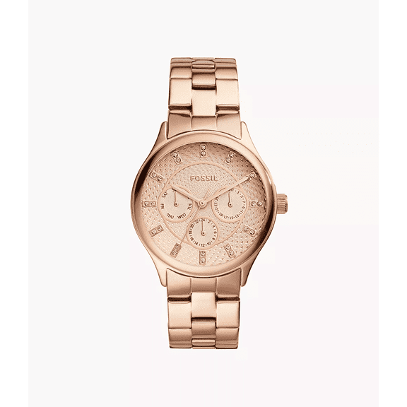 Fossil Modern Sophisticate Multifunction Rose Gold-Tone Stainless Steel Watch
