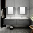 thumbnail image 6 of Fresca Fvn6172-Uns-D Lucera 72" Wall Mounted Double Basin Vanity Set - Grey, 6 of 7