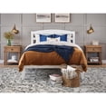 thumbnail image 3 of AFI Warren Solid Wood Full Platform Bed with USB Charging Station in White, 3 of 12