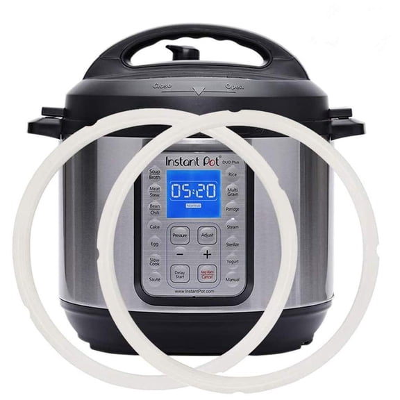 2‑Pack Food‑Grade Silicone Sealing Ring, 8 Quart Electric Pressure Cooker Lid Gasket Replacement Accessories, Fit For Multi‑Function 8Qt Cooker