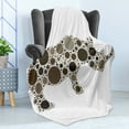 thumbnail image 4 of Wildlife Soft Flannel Fleece Throw Blanket, Wild Animal Silhouette Created with Multiple Diverse Dots Bubbles Illustration, Cozy Plush for Indoor and Outdoor Use, 60" x 80", Multicolor, by Ambesonne, 4 of 5