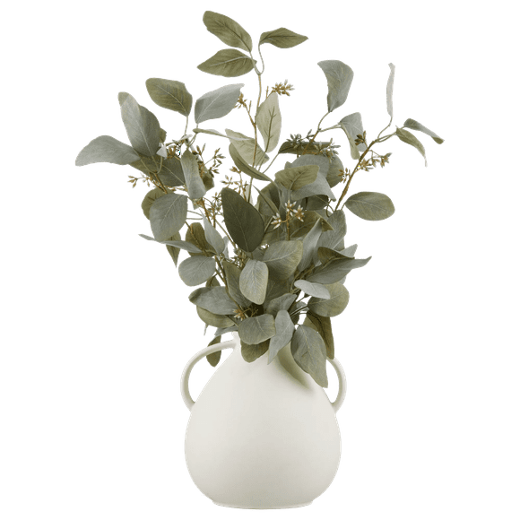 Bouclair Green Aritificial Eucalyptus Plant in Ceramic Pot